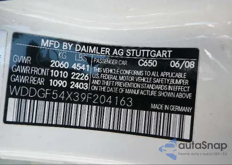 2009 Mercedes-Benz C300 из США, поврежденный, VIN WDDGF54X39F204163